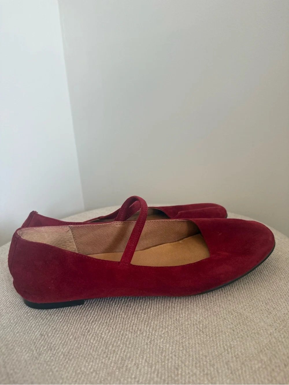 Madewell The Greta Ballet Flats-Ruby Suede (size 8)